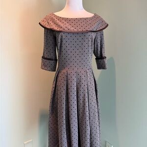 Tatyana  Ice Coffee Polka Dot Dress